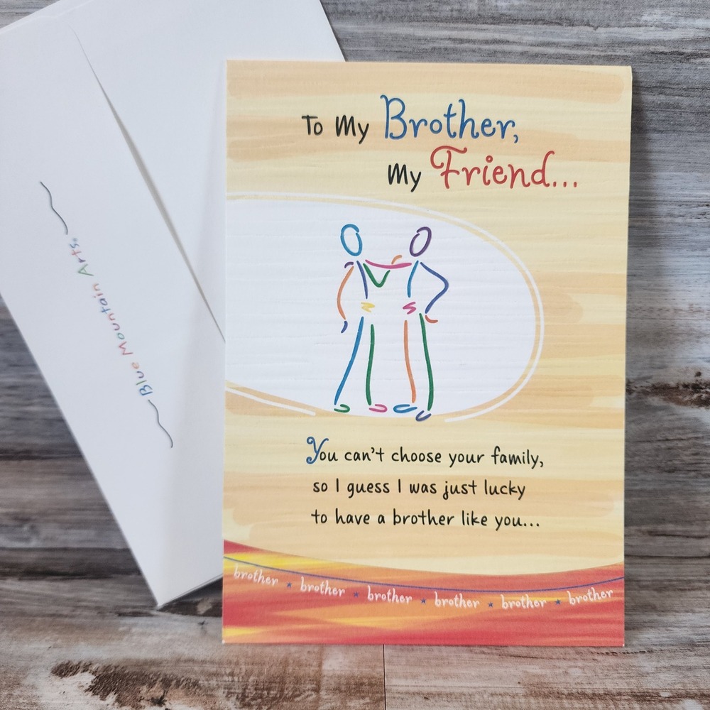 Blue Mountain Arts Brother Greeting Card with Envelope Sentimental Poem Friend